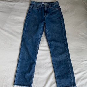 Topshop Straight Leg Denim Jeans